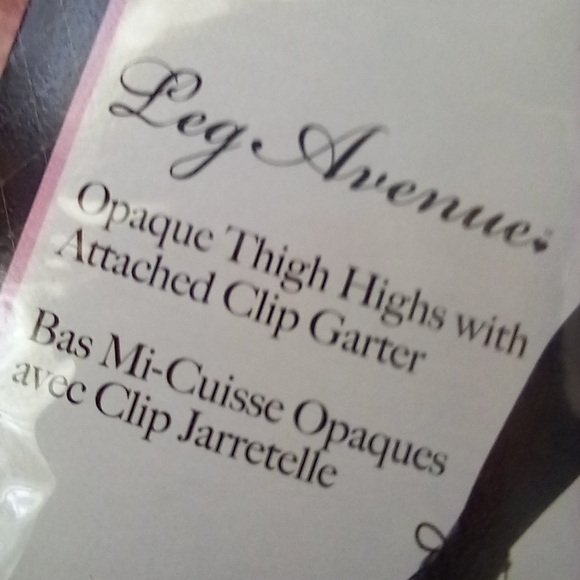 LAST 1! Dolls Kill X Leg Avenue black thigh Highs with garter clips attached! - Picture 7 of 16